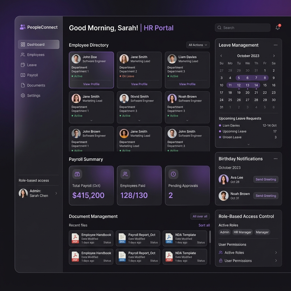 HR Portal & Employee Management — Enterprise HR Platform