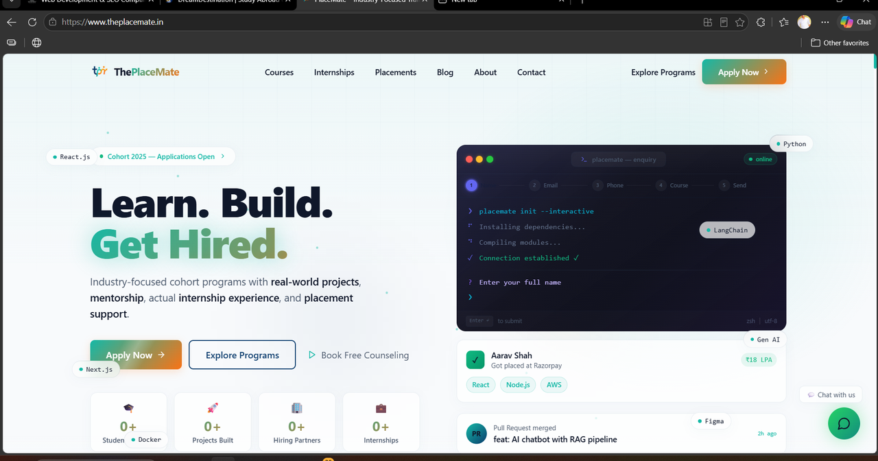 ThePlaceMate — Website Development